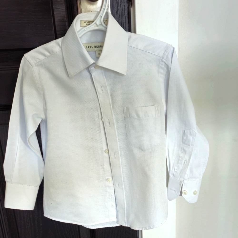 Paul Bernado White Button-Up Shirt. Size 4.